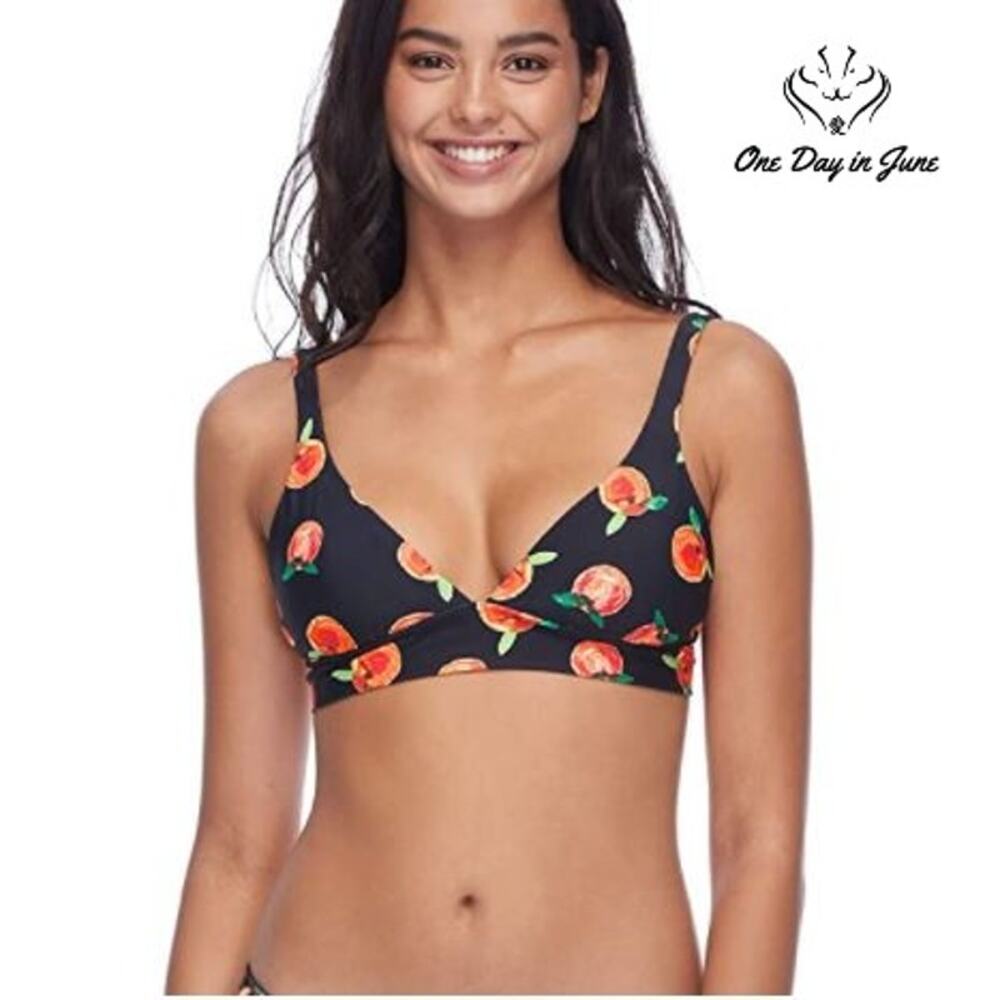Eidon Makayla Fixed Triangle Bikini Top Swimsuit Size L